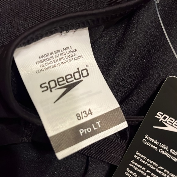 NWT Speedo Women's Swimsuit One Piece Prolt Super Pro Solid Adult Team Black - Picture 5 of 5